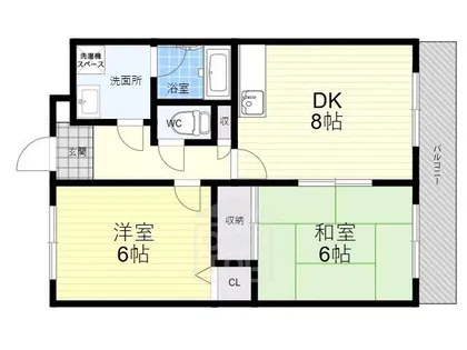 プランドール千里丘【4階】の間取り