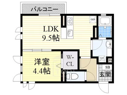Vent Vert千里丘【2階】の間取り