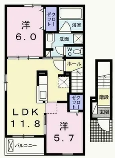 エヴィメリアⅡ【2階】の間取り