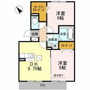 ルミエール新道【1階】の間取り
