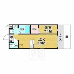 リアコート千里丘1NORTH【1階】の間取り