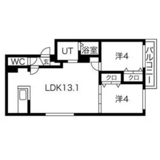 ブランシャール白石【3階】の間取り
