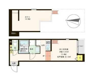 SQUARE WOOD OMIYA【1階】の間取り
