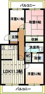 パロスみよし町【6階】の間取り