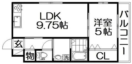 グランシャリオ招提Ⅰ【3階】の間取り