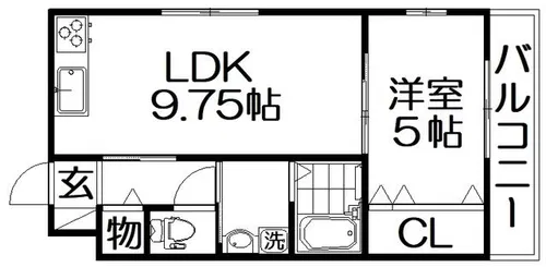 グランシャリオ招提Ⅰ【3階】の間取り