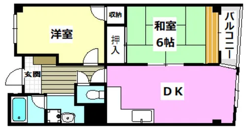 メゾン茨木西駅前【208号室】の間取り