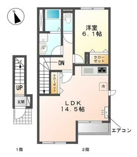コスモス【202号室】の間取り