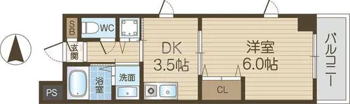 ファインヴェール・ウエスト【7階】の間取り