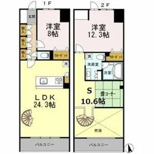 カスタリア伏見【11階】の間取り