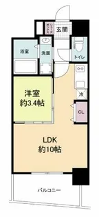 セレニテ京橋クレア【9階】の間取り