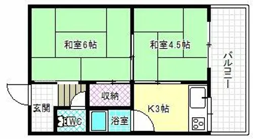 阪南ジャンボハイツ【5階】の間取り