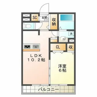 セジュール福田【2階】の間取り