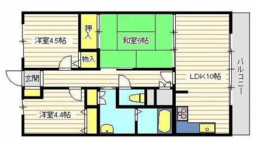 ウィンズ弐番館【2階】の間取り