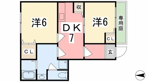 フィールドパレス【102号室】の間取り