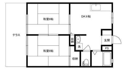 エクセレント高槻D棟【1階】の間取り