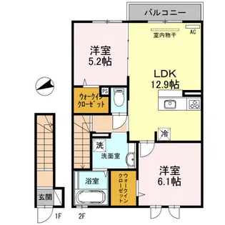 Precio野里【2階】の間取り