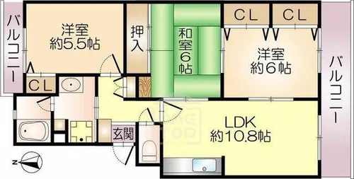 マンショングランドモナーク【2階】の間取り