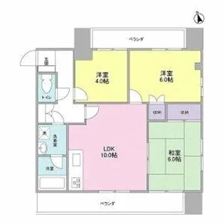 シンフォニーレジデンス石切【3階】の間取り