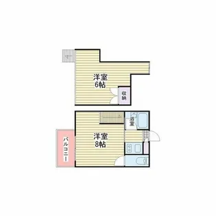 ベルジュネス【5階】の間取り