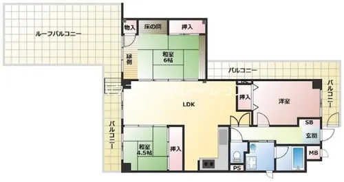 兵庫県尼崎市東園田町6丁目【マンション】の間取り