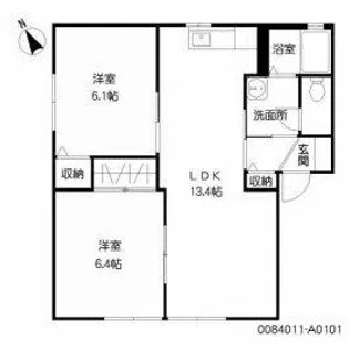 インフィオーレ芦田 A棟【1階】の間取り