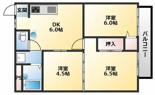 グリーンヒル松倉【2階】の間取り