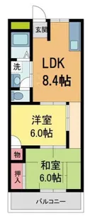 ライフイン宝塚I【2階】の間取り
