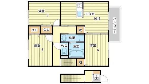 パストラル富永【2階】の間取り