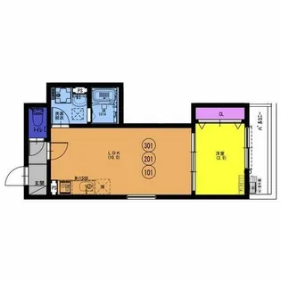 F+style浜寺石津町西1号館【3階】の間取り