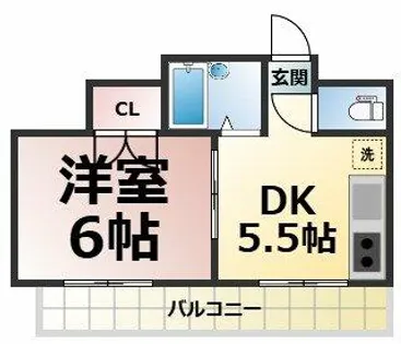 シャトーレ・ノグチ【205号室】の間取り