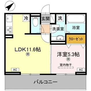 BRANSIA小篠原【205号室】の間取り