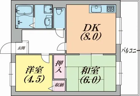 メープルハイツ【1階】の間取り