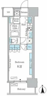 ヒヴィ・カーサ名駅西【14階】の間取り
