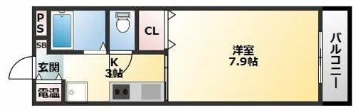 サンメゾン荘内【3階】の間取り