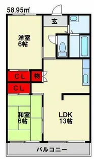 医生ケ丘ビル【502号室】の間取り