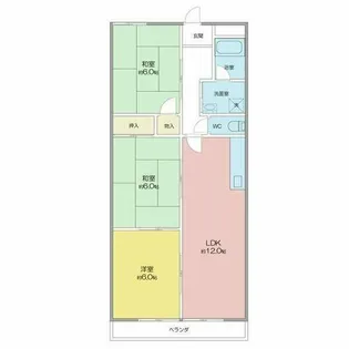 シャトーエミール【1階】の間取り