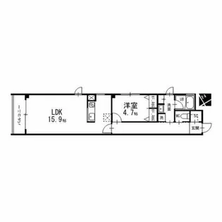覚王山アパートメント【1階】の間取り
