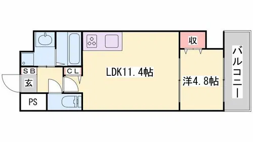 MISTRAL姫路駅前Ⅲ【10階】の間取り