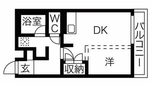 AXIA八熊【505号室】の間取り