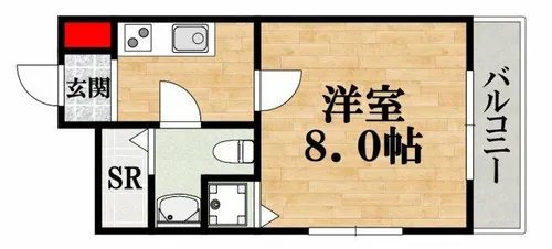 ライオンズマンション上六【2階】の間取り