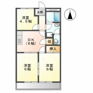 ハイコーポサードタウン【2階】の間取り