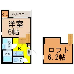 ハーモニーテラス長栄【201号室】の間取り
