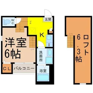 ハーモニーテラス長栄II【102号室】の間取り