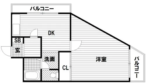 アネックス駒ヶ林【3階】の間取り
