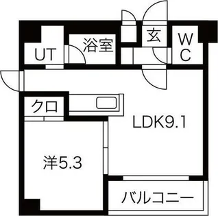 シャトーフロントナック【2階】の間取り