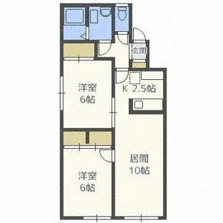 M’s八軒【1階】の間取り