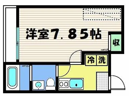 サントス堀川紫明【1階】の間取り