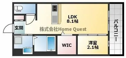 リアコート長瀬【1階】の間取り