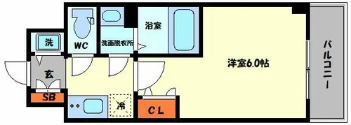 エスリード大阪ドームCERCA【11階】の間取り
